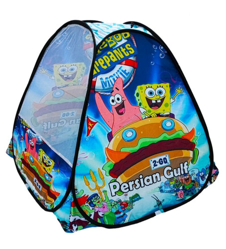 چادر بازی کودک با طرح باب اسفنجی و درب زیپدار – مناسب اتاق کودک و بازی فانتزی دخترانه
