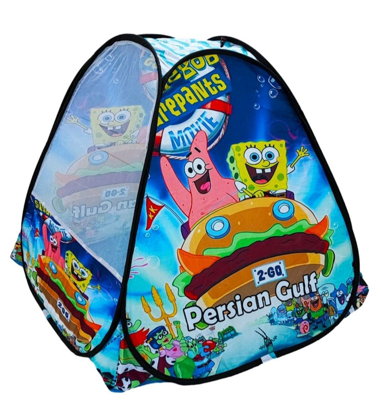 چادر بازی کودک با طرح باب اسفنجی و درب زیپدار – مناسب اتاق کودک و بازی فانتزی دخترانه