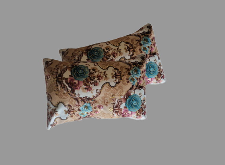 روبالشی مخمل نقره کوب