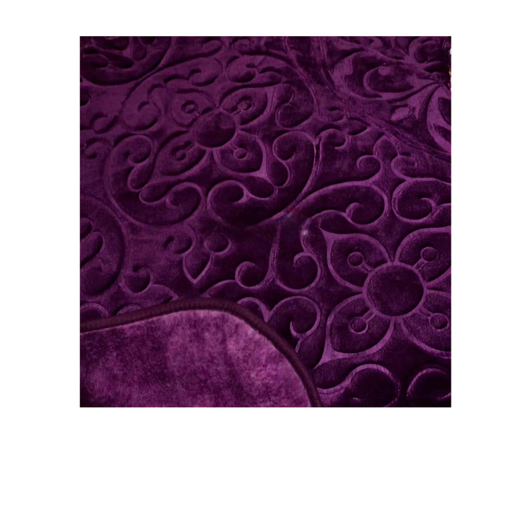 پتو گلبافت بنفش بادمجانی