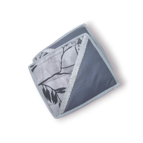 ست دو عددی دستگیره مربعی پارچهای نسوز ۲۰×۲۰ سانتیمتر با تریم رنگی و عایق حرارت