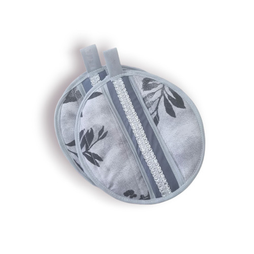 دستگیره گرد پارچهای نسوز قطر ۱۸ سانتیمتر با تریم دو رنگ – مناسب قابلمه و تابه