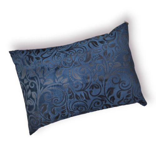 روبالشی مخمل آنجل رنگ سرمه ای با بافت نرم و درخشان