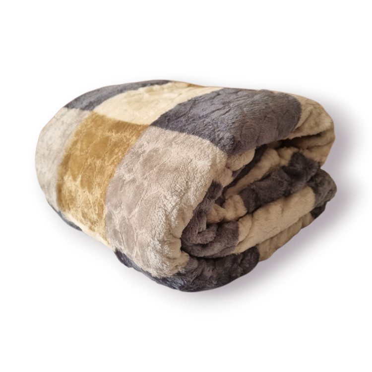 پتو مسافرتی شادیلون ماندانا طرح خشتی سایز ۲۲۰×۲۰۰ مناسب چهار فصل با رنگبندی سنتی ایرانی