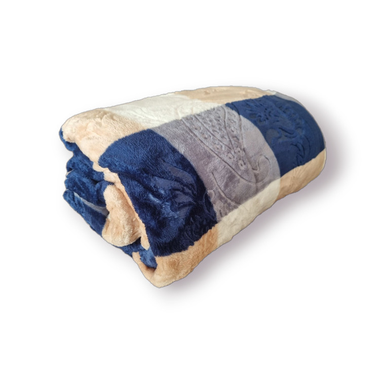 پتو مسافرتی شادیلون ماندانا طرح خشتی سایز ۲۲۰×۲۰۰ مناسب چهار فصل با رنگبندی سنتی ایرانی