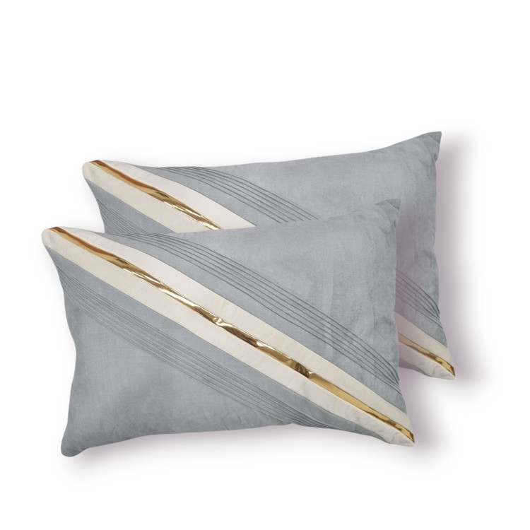 روبالشی مخمل مبلی نواردار جاسمین با زیپ بغل و لایه نمدی