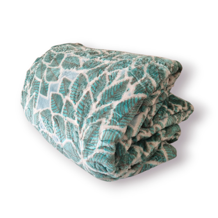 پتو مسافرتی شادیلون مدل ماندانا طرح برگی دو نفره سایز ۲۰۰×۲۲۰ مناسب چهار فصل