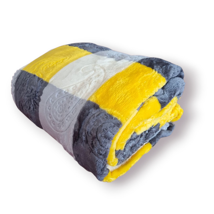 پتو مسافرتی شادیلون ماندانا طرح خشتی سایز ۲۲۰×۲۰۰ مناسب چهار فصل با رنگبندی سنتی ایرانی