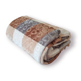 پتو مسافرتی شادیلون ماندانا طرح خشتی سایز ۲۲۰×۲۰۰ مناسب چهار فصل با رنگبندی سنتی ایرانی