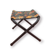 صندلی تاشو پددار با پایه ۴۰ سانتیمتر، اسکلت لولهای ۲۵ میلیمتری، پد فومی و تحمل تا ۱۳۰ کیلوگرم — رنگ تکرنگ/جنگلی