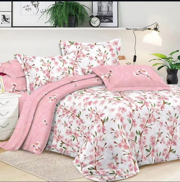 سرویس روتختی دو نفره آنسل مدل پیگمنت با لحاف مغزی دوزی شده و دو روبالشی و دو کوسنی