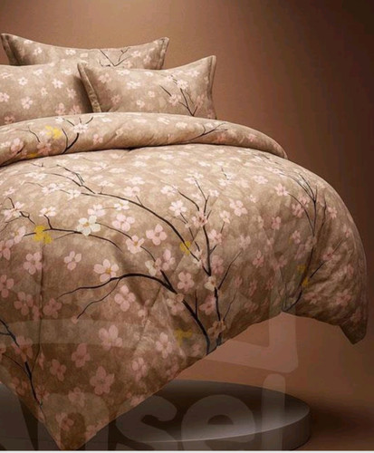 سرویس روتختی دو نفره آنسل مدل پیگمنت با لحاف مغزی دوزی شده و دو روبالشی و دو کوسنی