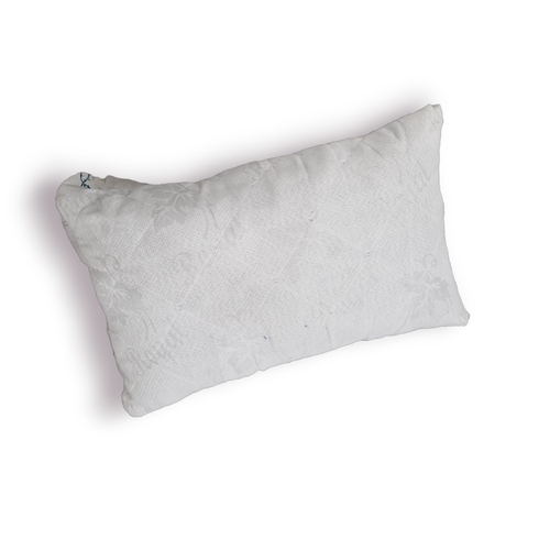 بالش هالو آلامتو کالا از جنس پارچه رویال با الیاف توپی سفید و زیپدار