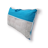 بالش هالو آلامتو کالا از جنس پارچه رویال با الیاف توپی سفید و زیپدار