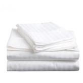 سرویس روتختی دونفره میکرو هتلی راهراه شیک – کاور تخت و روبالشی ا سفید