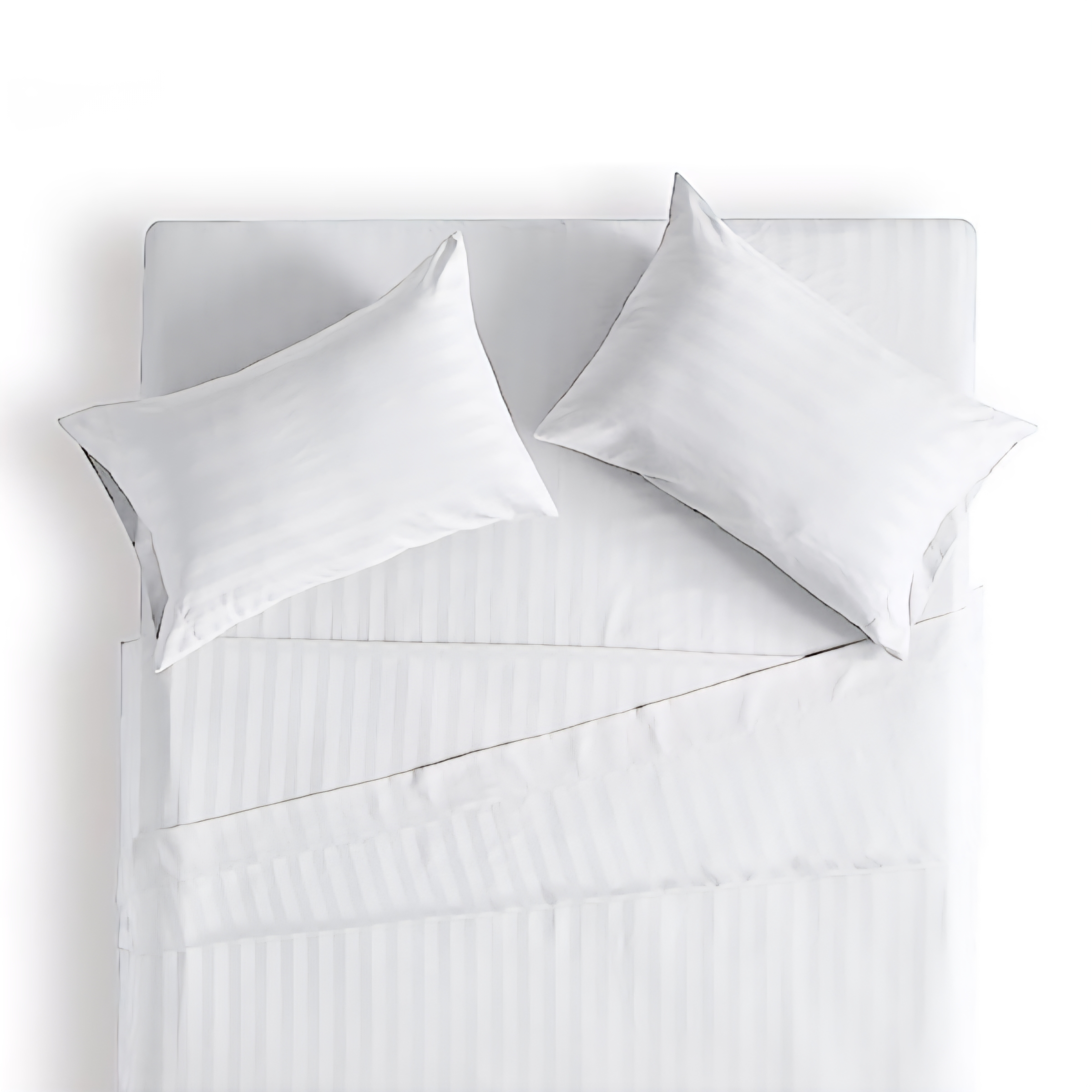 سرویس روتختی دونفره میکرو هتلی راه‌راه شیک – کاور تخت و روبالشی ا سفید