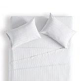 سرویس روتختی دونفره میکرو هتلی راهراه شیک – کاور تخت و روبالشی ا سفید