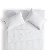 سرویس روتختی دونفره میکرو هتلی راهراه شیک – کاور تخت و روبالشی ا سفید