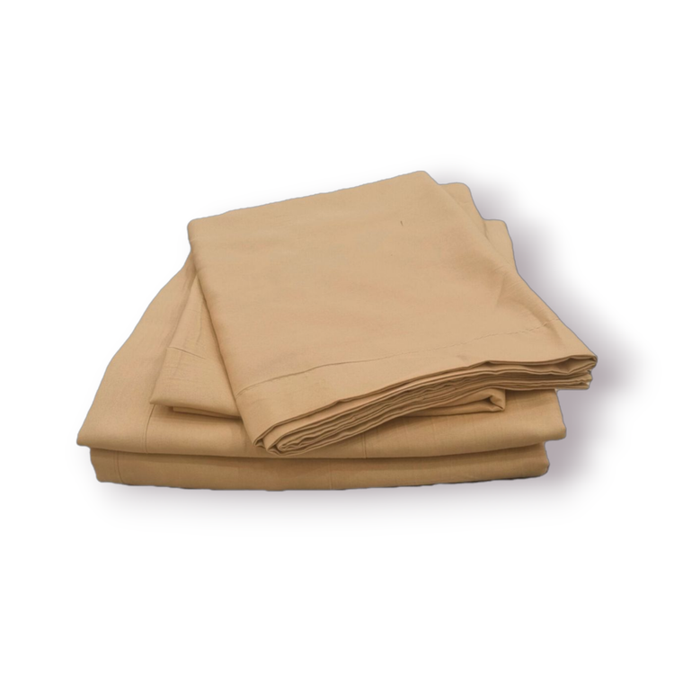 نیم ست ملحفه و روبالشی تخت خواب میکرو - کرم نسکافه ای