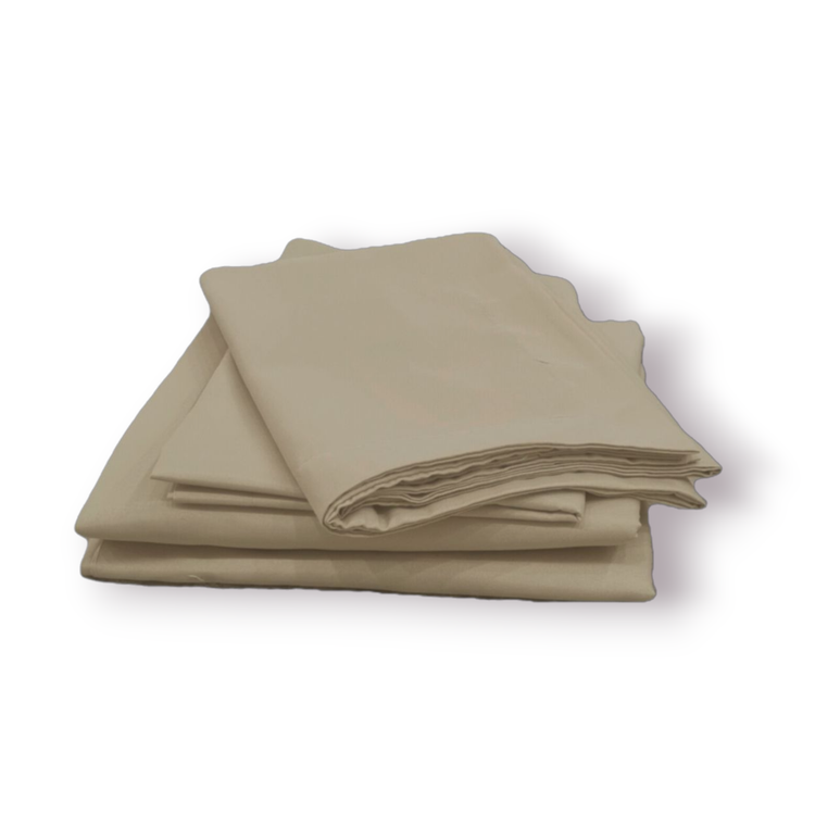 نیم ست ملحفه و روبالشی تخت خواب میکرو خارجی - گندمی