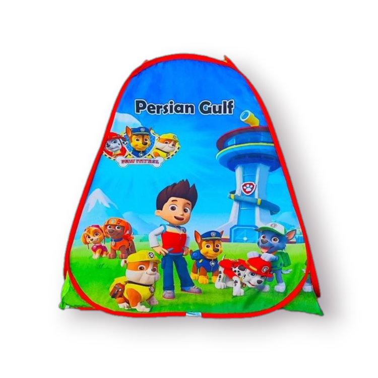 چادر بازی کودک فانتزی با بدنه پلیاستر مقاوم، توری حریر، درب شمعی و فنر فولادی – سایز ۱۳۰×۱۳۰