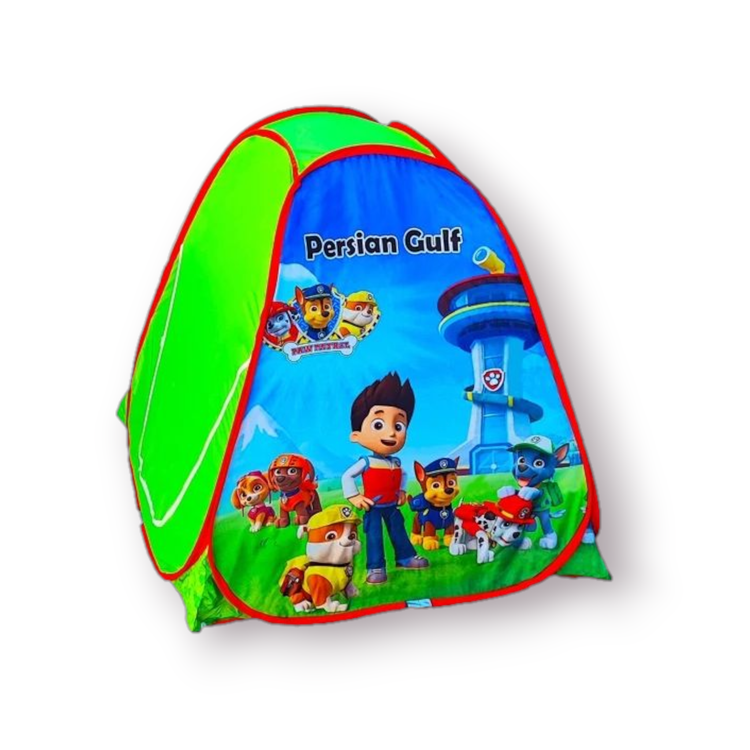 چادر بازی کودک فانتزی با بدنه پلیاستر مقاوم، توری حریر، درب شمعی و فنر فولادی – سایز ۱۳۰×۱۳۰