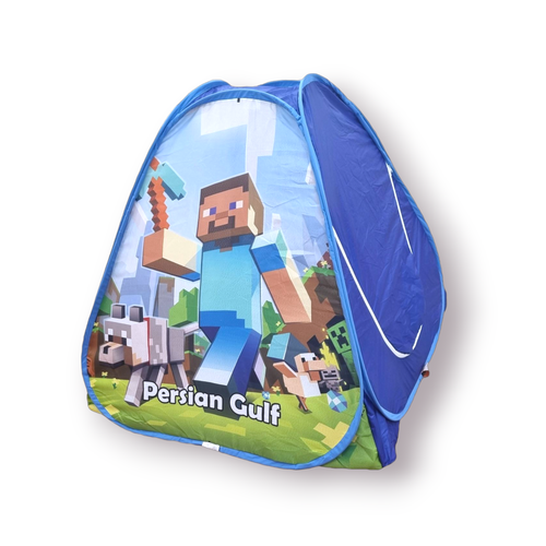 چادر بازی کودک فانتزی با بدنه پلیاستر مقاوم، توری حریر، درب شمعی و فنر فولادی – سایز ۱۳۰×۱۳۰