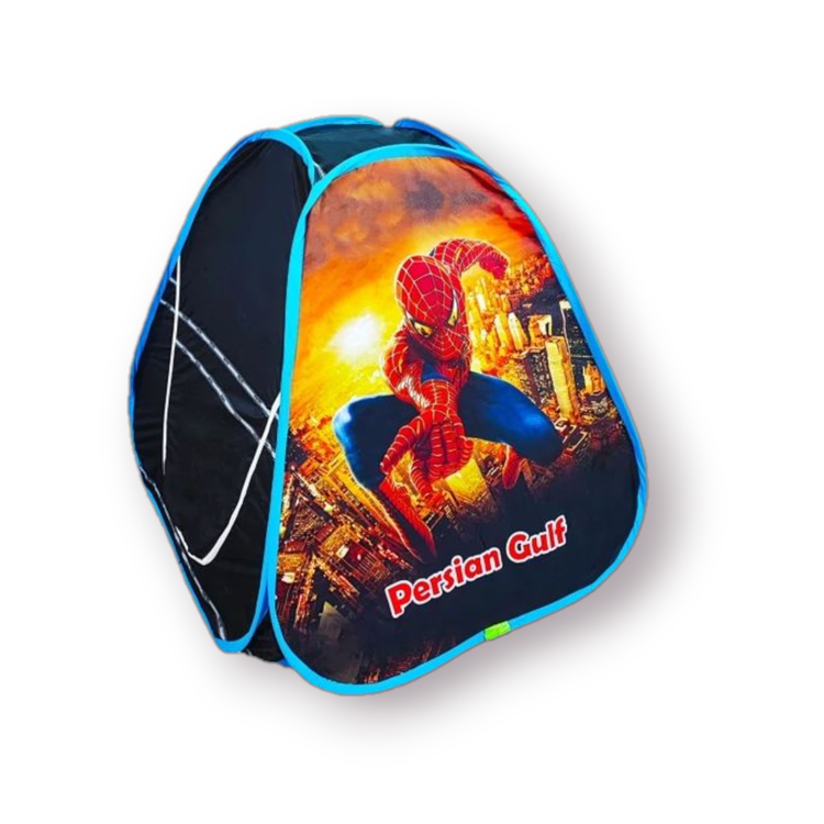 چادر بازی کودک فانتزی با بدنه پلیاستر مقاوم، توری حریر، درب شمعی و فنر فولادی – سایز ۱۳۰×۱۳۰