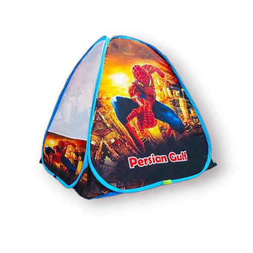 چادر بازی کودک فانتزی با بدنه پلیاستر مقاوم، توری حریر، درب شمعی و فنر فولادی – سایز ۱۳۰×۱۳۰