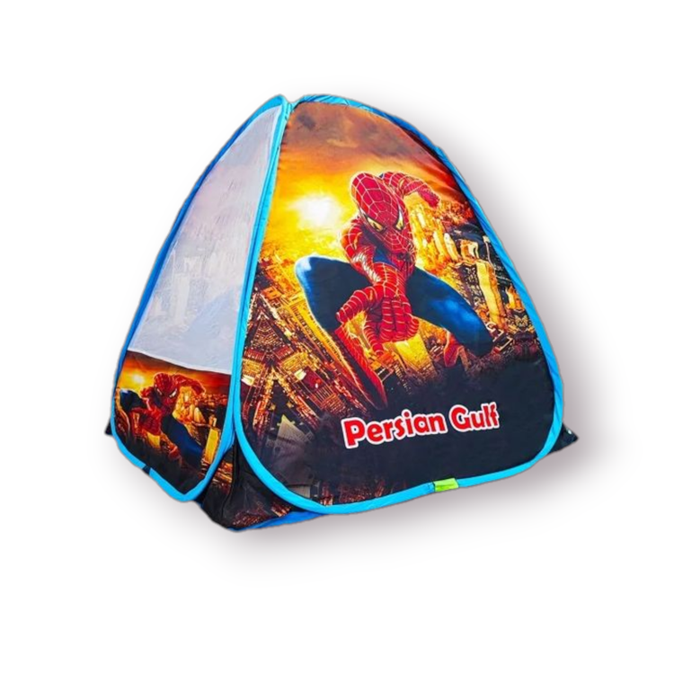 چادر بازی کودک فانتزی با بدنه پلیاستر مقاوم، توری حریر، درب شمعی و فنر فولادی – سایز ۱۳۰×۱۳۰