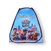 چادر بازی کودک فانتزی با بدنه پلیاستر مقاوم، توری حریر، درب شمعی و فنر فولادی – سایز ۱۳۰×۱۳۰