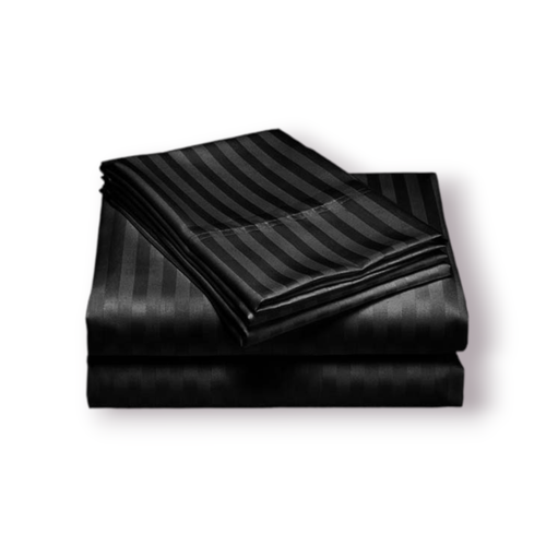 نیمست روتختی هتلی ژاکارد گرید A با روتختی کشدوزی شده و روبالشی – مشکی