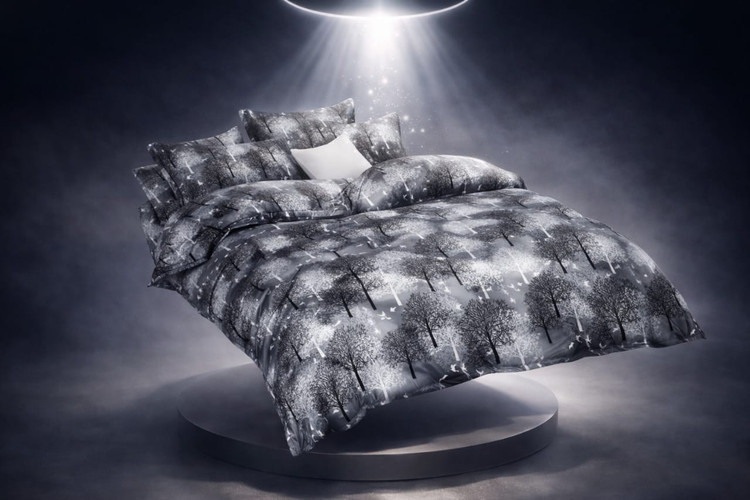 سرویس روتختی دو نفره آنسل مدل پیگمنت با لحاف مغزی دوزی شده و دو روبالشی و دو کوسنی