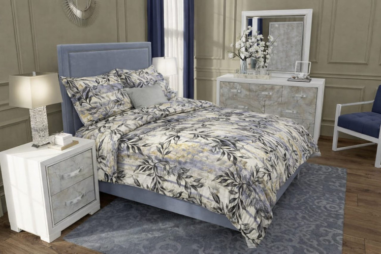 سرویس روتختی دو نفره آنسل مدل پیگمنت با لحاف مغزی دوزی شده و دو روبالشی و دو کوسنی