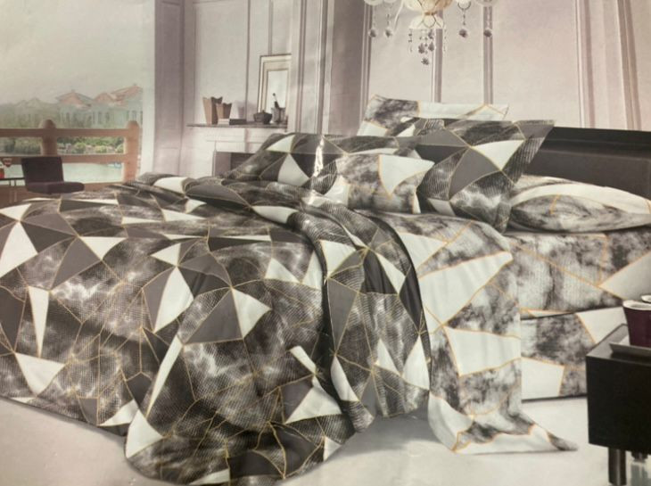 سرویس روتختی دو نفره آنسل مدل پیگمنت با لحاف مغزی دوزی شده و دو روبالشی و دو کوسنی