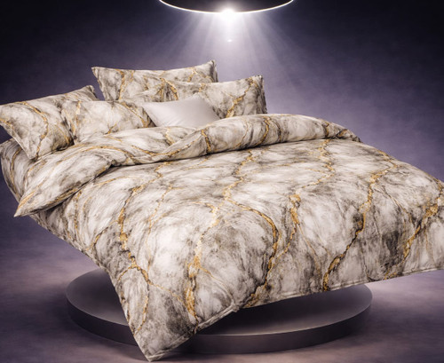 سرویس روتختی دو نفره آنسل مدل پیگمنت با لحاف مغزی دوزی شده و دو روبالشی و دو کوسنی