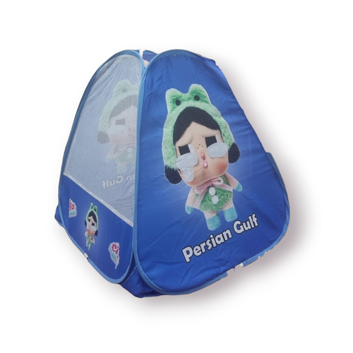 چادر بازی کودک فانتزی با بدنه پلیاستر مقاوم، توری حریر، درب شمعی و فنر فولادی – سایز ۱۳۰×۱۳۰