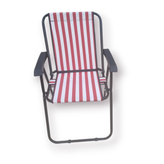 صندلی سفری ۹ فنره تاشو با بدنه فلزی مقاوم و پارچه نانو مناسب کمپینگ و طبیعتگردی