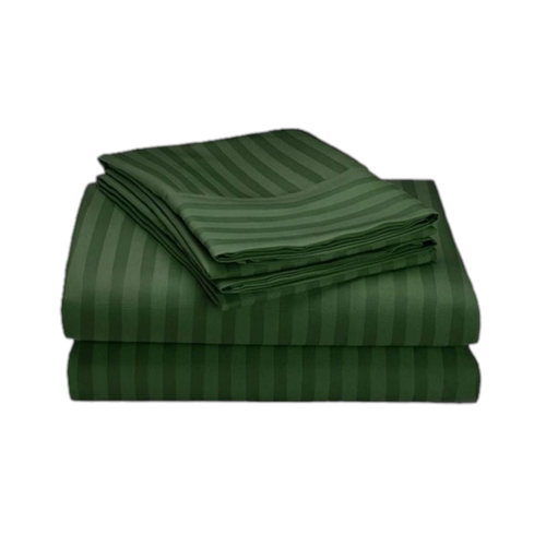 نیمست روتختی هتلی ژاکارد گرید A با روتختی کشدوزی شده و روبالشی – سبز تیره