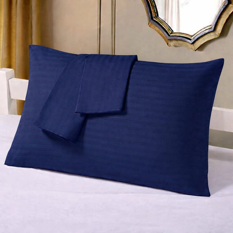 روبالشی ژاکارد پنبهای آلامتو کالا دو عددی با سطح ساتنمانند، زیپ بغل و دوخت تمیز در اندازه استاندارد ۴۷×۶۸ سانتیمتر