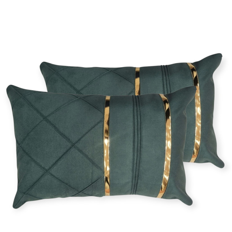 روبالشی مخمل مبلی نواردار جاسمین با زیپ بغل و لایه نمدی