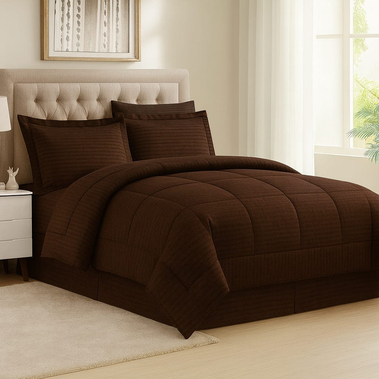 کاور لحاف ژاکارد هتلی گرید A آلامتو کالا با زیپ مخفی و بند مهار داخلی در چهار گوشه