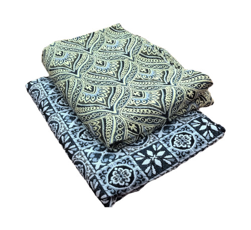 زیرانداز ترکمن ضخیم بافت نخ PP، ابعاد ۲×۱.۵ متر، طرح اسلیمی سنتی، مناسب کمپینگ و روفرشی